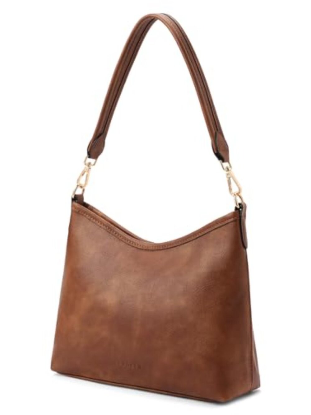 PU Leather Crescent Hobo Shoulder Bag Adjustable Strap Top-Handle Purse